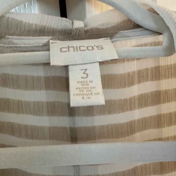 Chico's Striped Semi-sheer Overlay - Picture 3 of 6